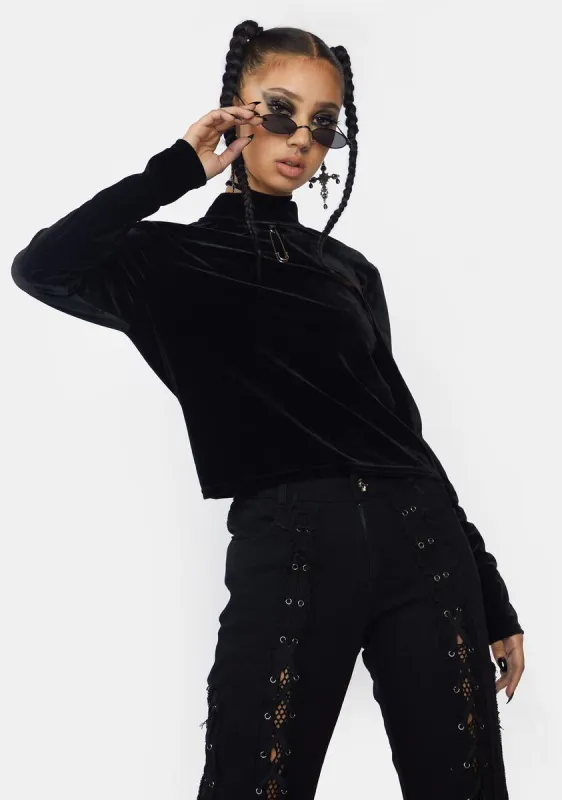 Prophecy Long Sleeve Crop Top sold by Dolls Kill