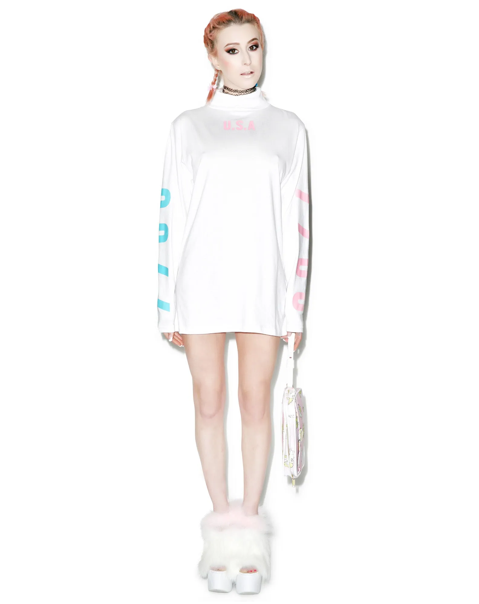 7700 Highneck Long Sleeve Tee sold by Dolls Kill product image thumbnail 5
