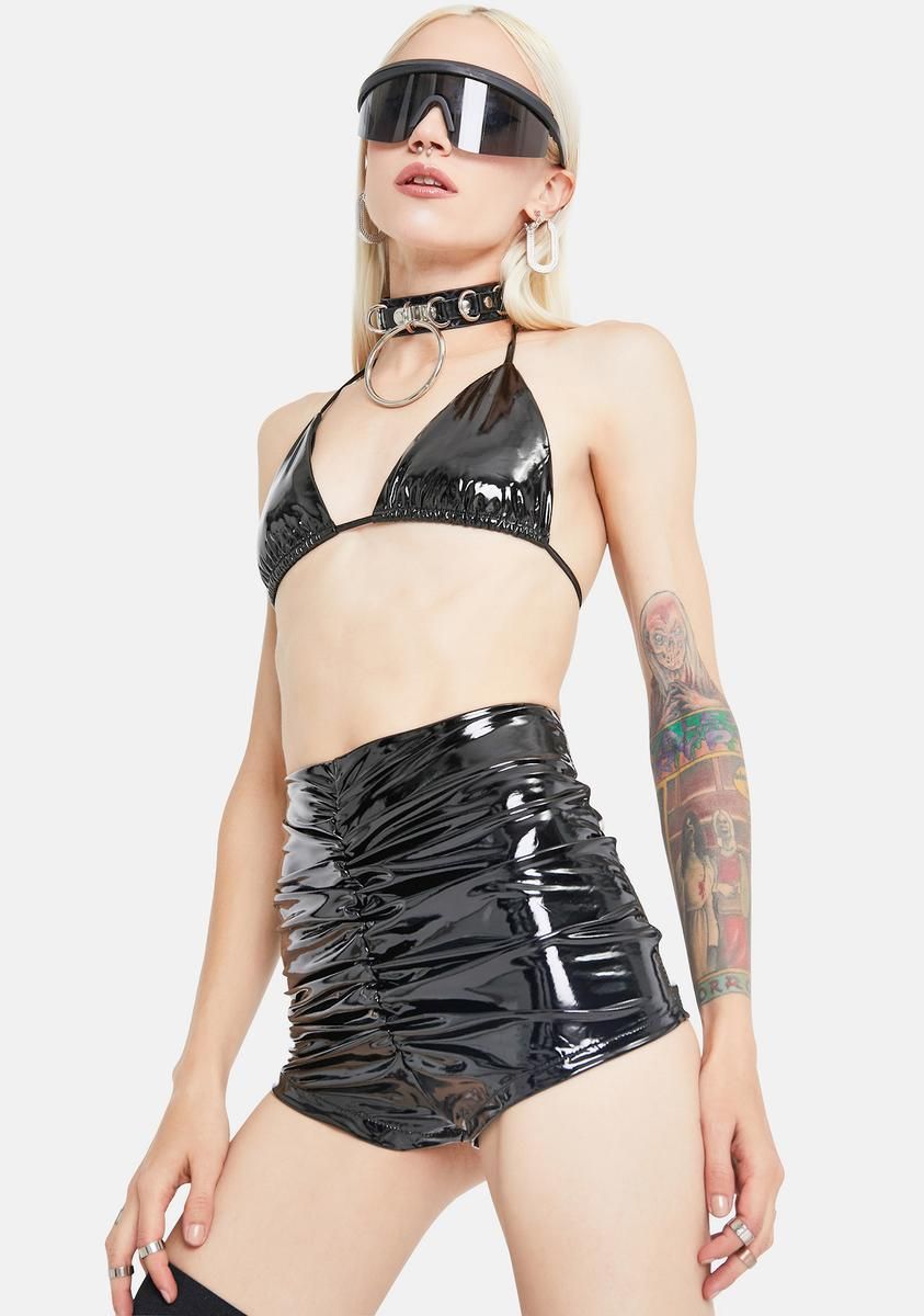 Hottest Take Vinyl Short Set sold by Dolls Kill product image thumbnail 2