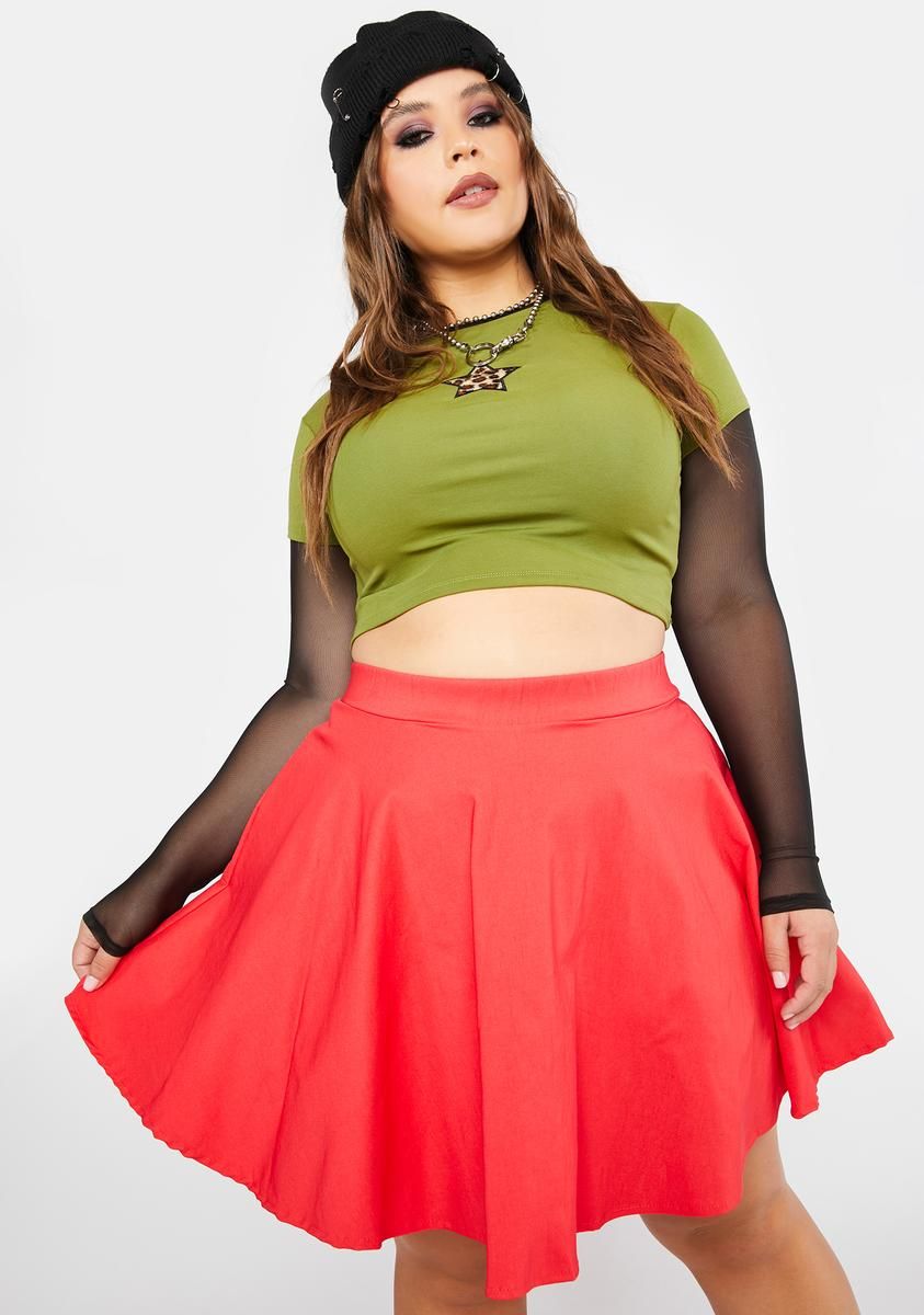 Plus Hot Former Love Skater Skirt sold by Dolls Kill product image thumbnail 2