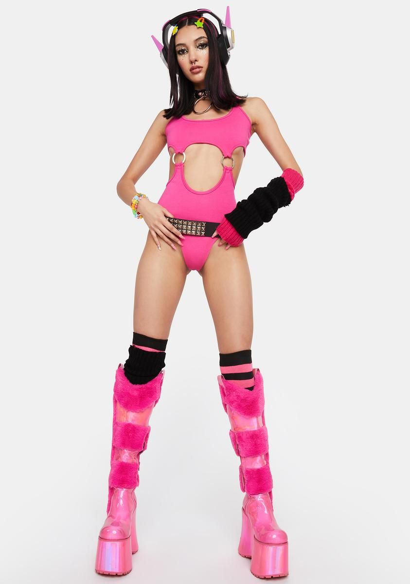 Rave Delirium Cut-Out Bodysuit sold by Dolls Kill product image thumbnail 3