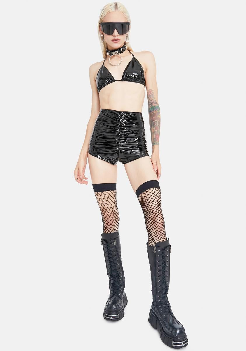 Hottest Take Vinyl Short Set sold by Dolls Kill product image thumbnail 3