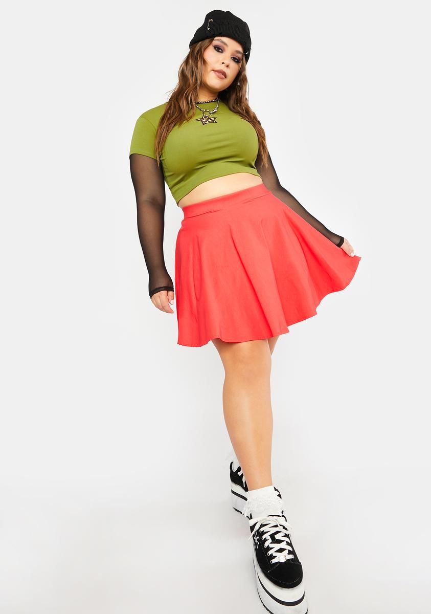 Plus Hot Former Love Skater Skirt sold by Dolls Kill product image thumbnail 3