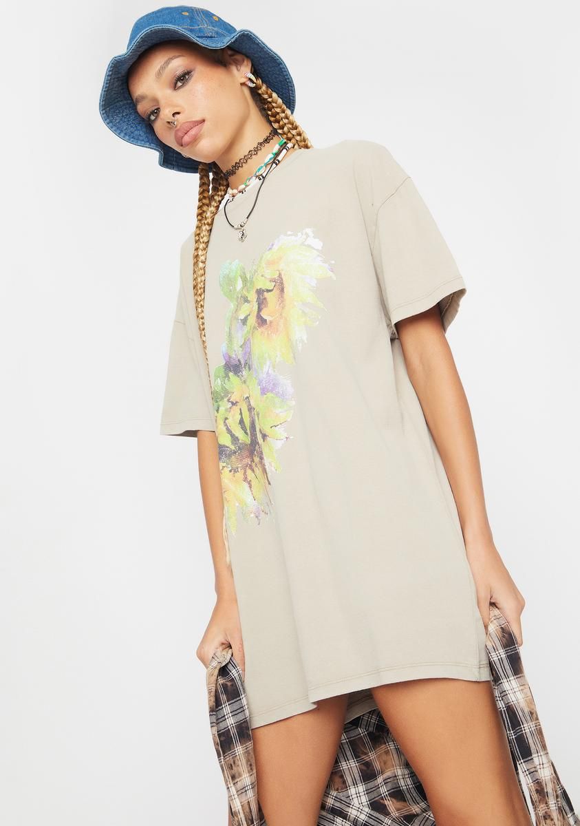 Sunflower Oversized Graphic Tee sold by Dolls Kill product image thumbnail 2
