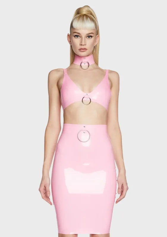 x Bettie Page Imogen Latex Bra sold by Dolls Kill