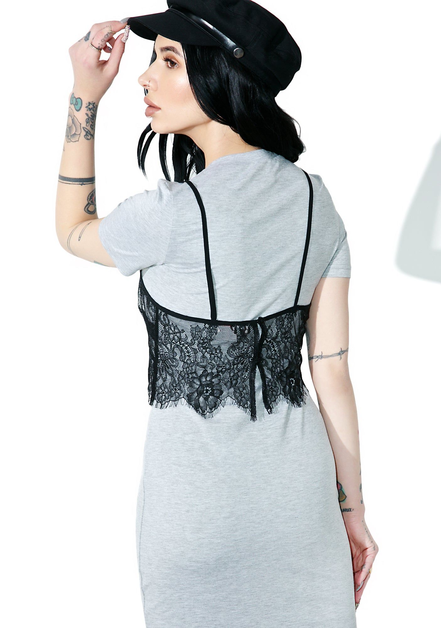 Slummin’ It Lace Layer Dress sold by Dolls Kill product image thumbnail 2