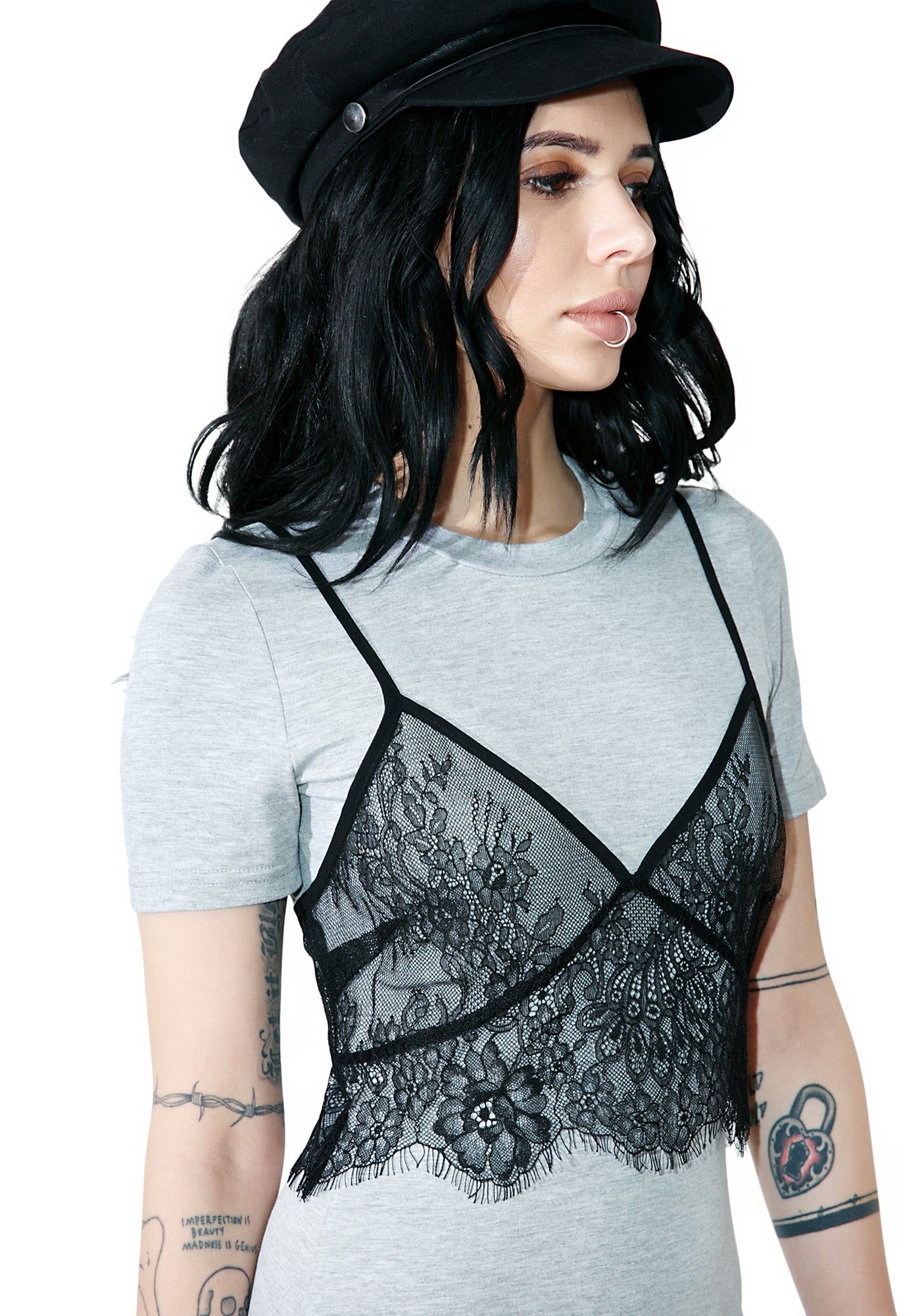 Slummin’ It Lace Layer Dress sold by Dolls Kill product image thumbnail 3