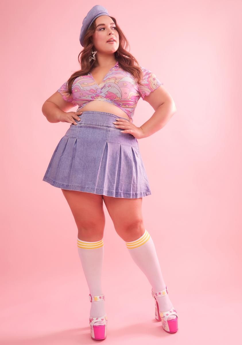 Plus Groovy Galaxy Mesh Wrap Top sold by Dolls Kill product image thumbnail 3