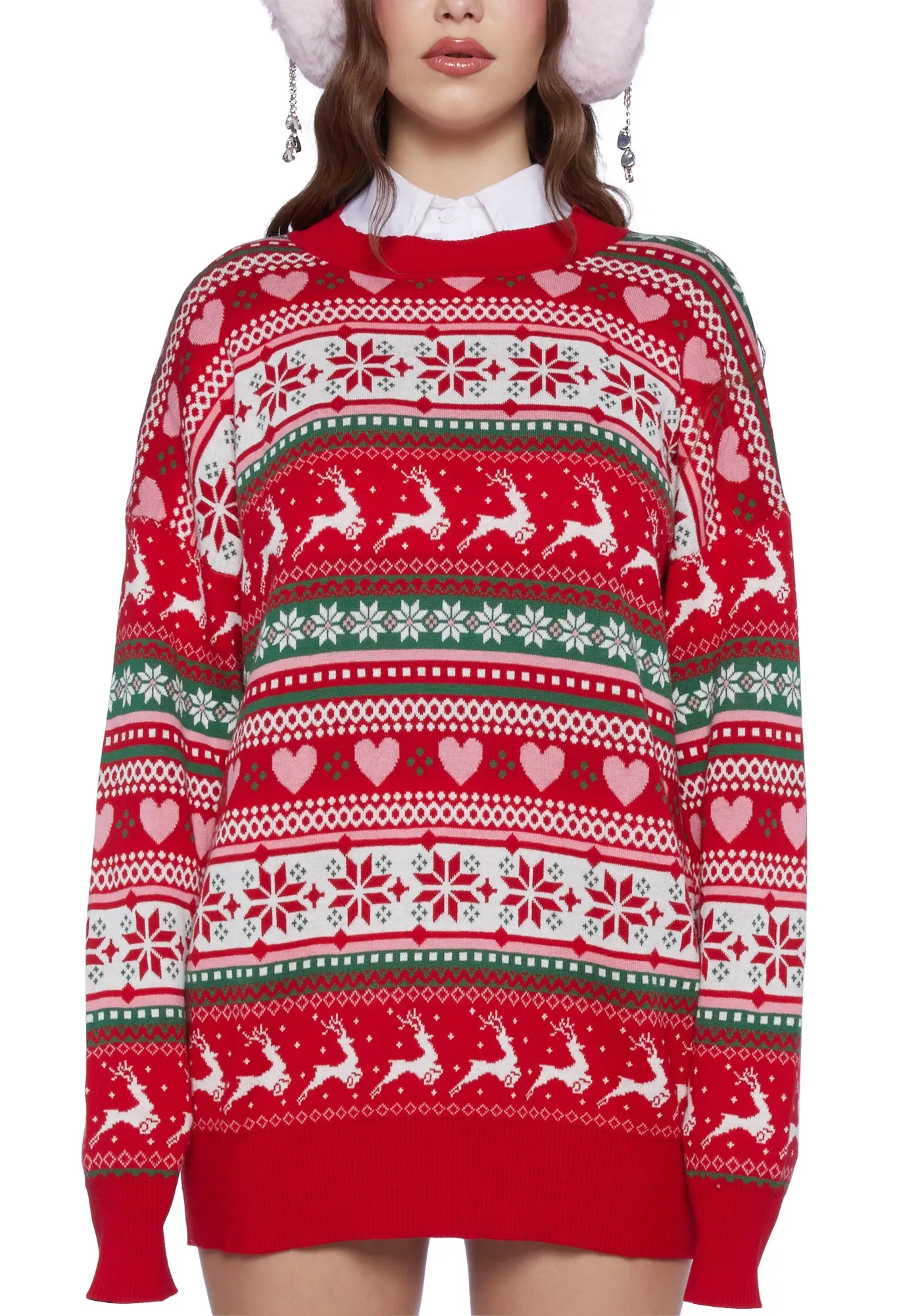 Snowy Soiree Oversized Sweater sold by Dolls Kill product image thumbnail 5