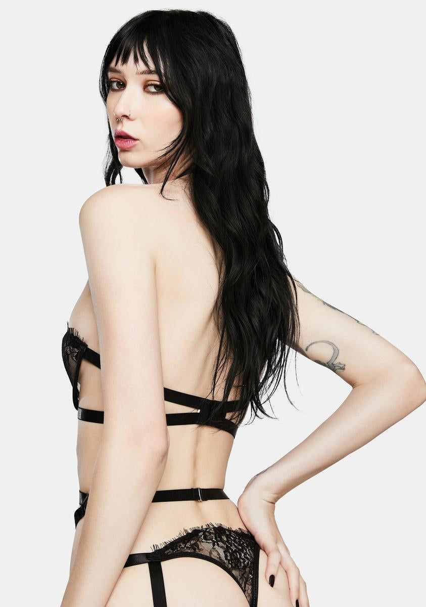 Flirt Alert Strappy Garter Teddy sold by Dolls Kill product image thumbnail 4