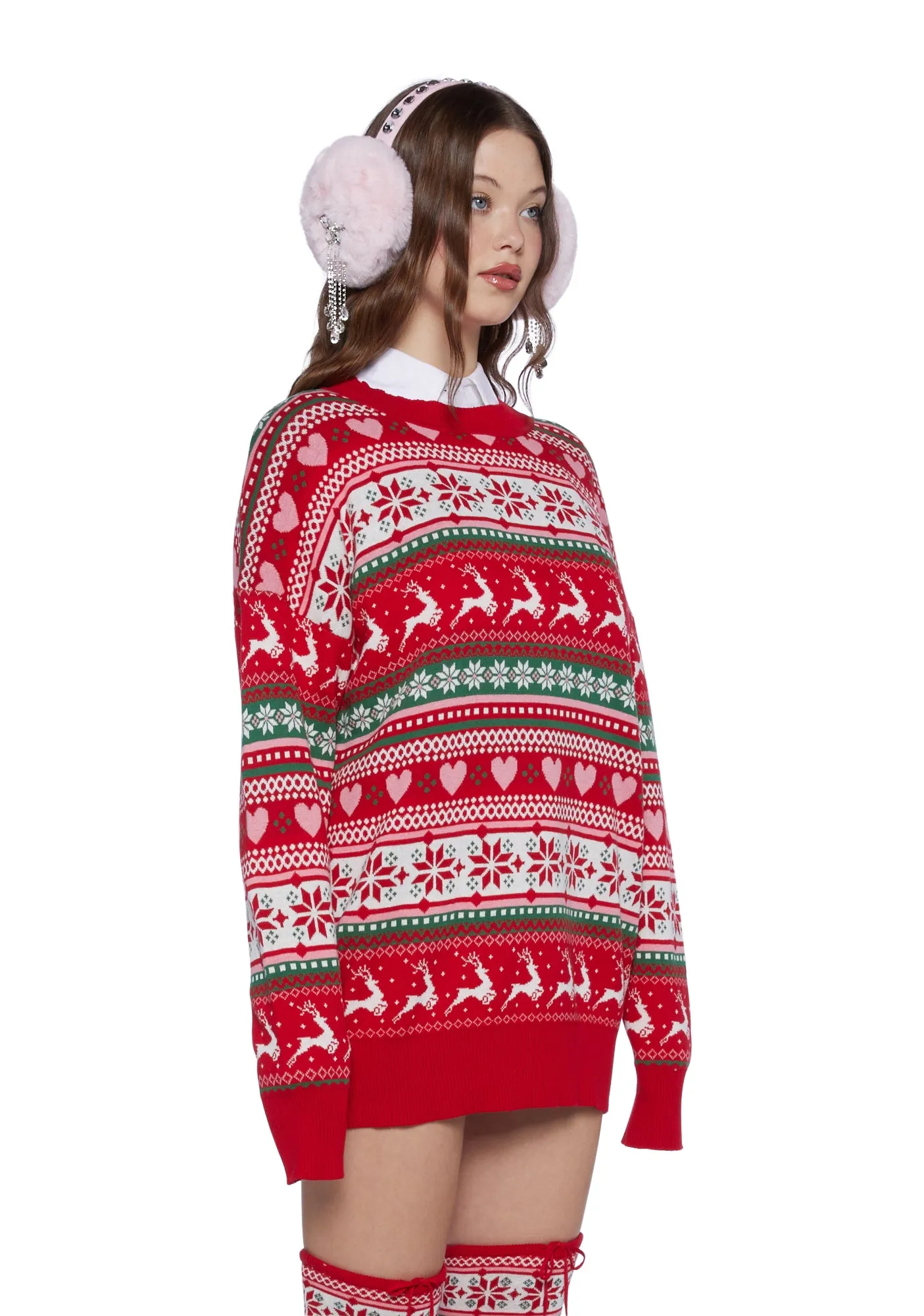 Snowy Soiree Oversized Sweater sold by Dolls Kill product image thumbnail 4