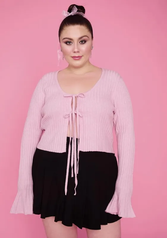 She's Heating Up Tie Front Cardigan sold by Dolls Kill