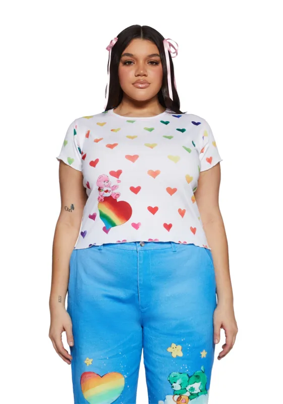 Plus Cheering For You Baby Tee sold by Dolls Kill