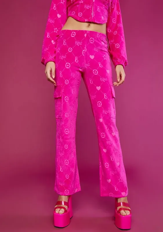 Girlz Really Rock Velour Cargo Pants sold by Dolls Kill