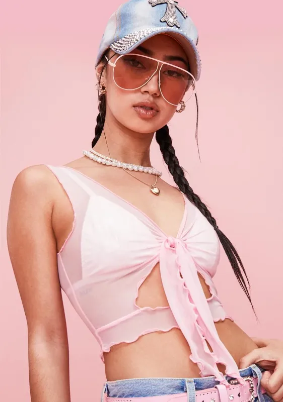 Feel So Grand Lettuce Trim Tank sold by Dolls Kill