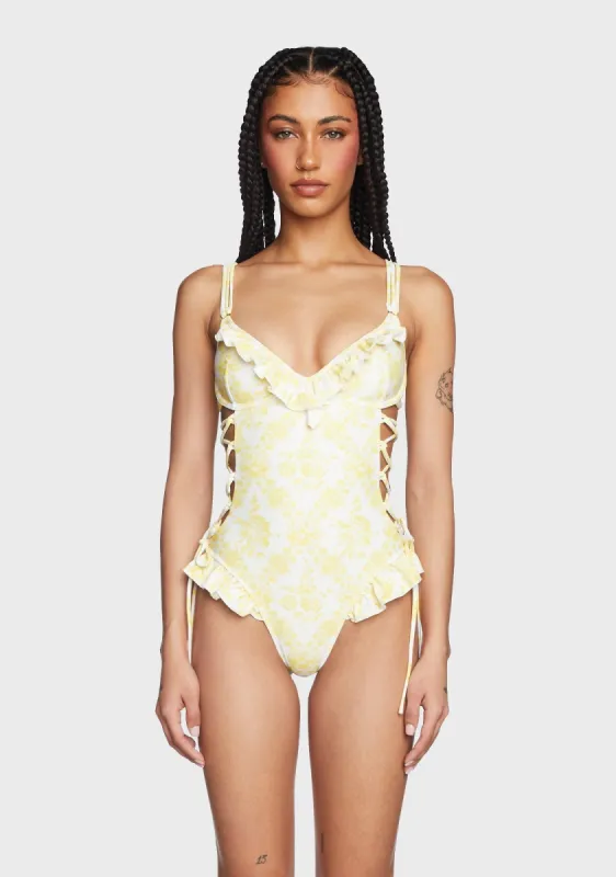 Summertime Solstice One Piece Swimsuit sold by Dolls Kill