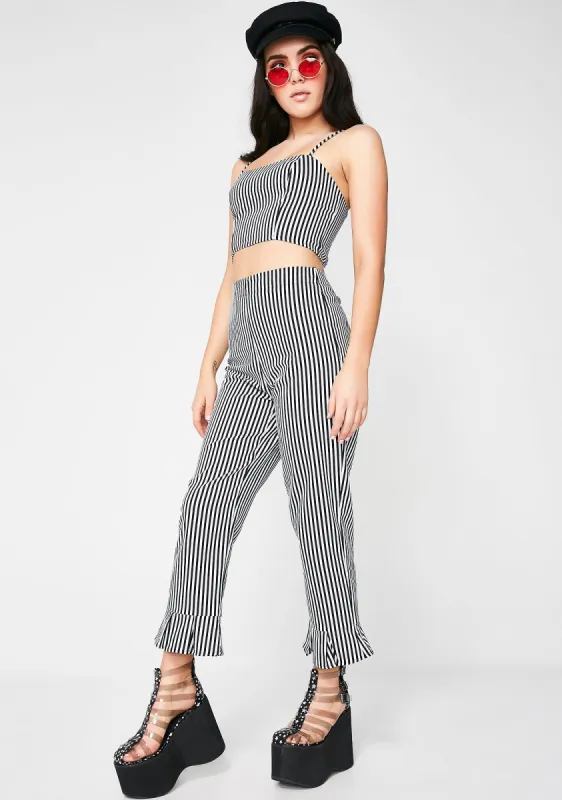 On The Line Flared Pants sold by Dolls Kill