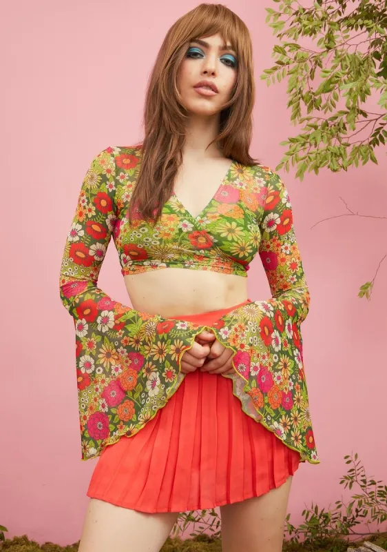 Modern Love Wrap Crop Top sold by Dolls Kill