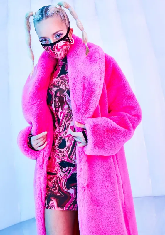 Neon Kitten Faux Fur Coat sold by Dolls Kill