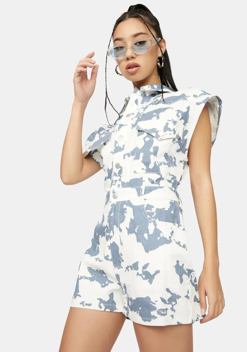 Fierce Talks Denim Utility Romper sold by Dolls Kill product image thumbnail 2