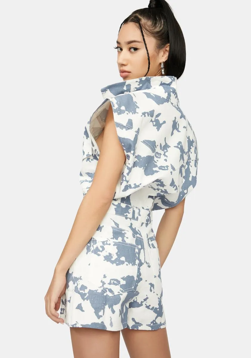 Fierce Talks Denim Utility Romper sold by Dolls Kill product image thumbnail 4