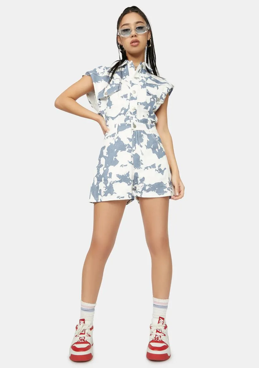 Fierce Talks Denim Utility Romper sold by Dolls Kill product image thumbnail 3