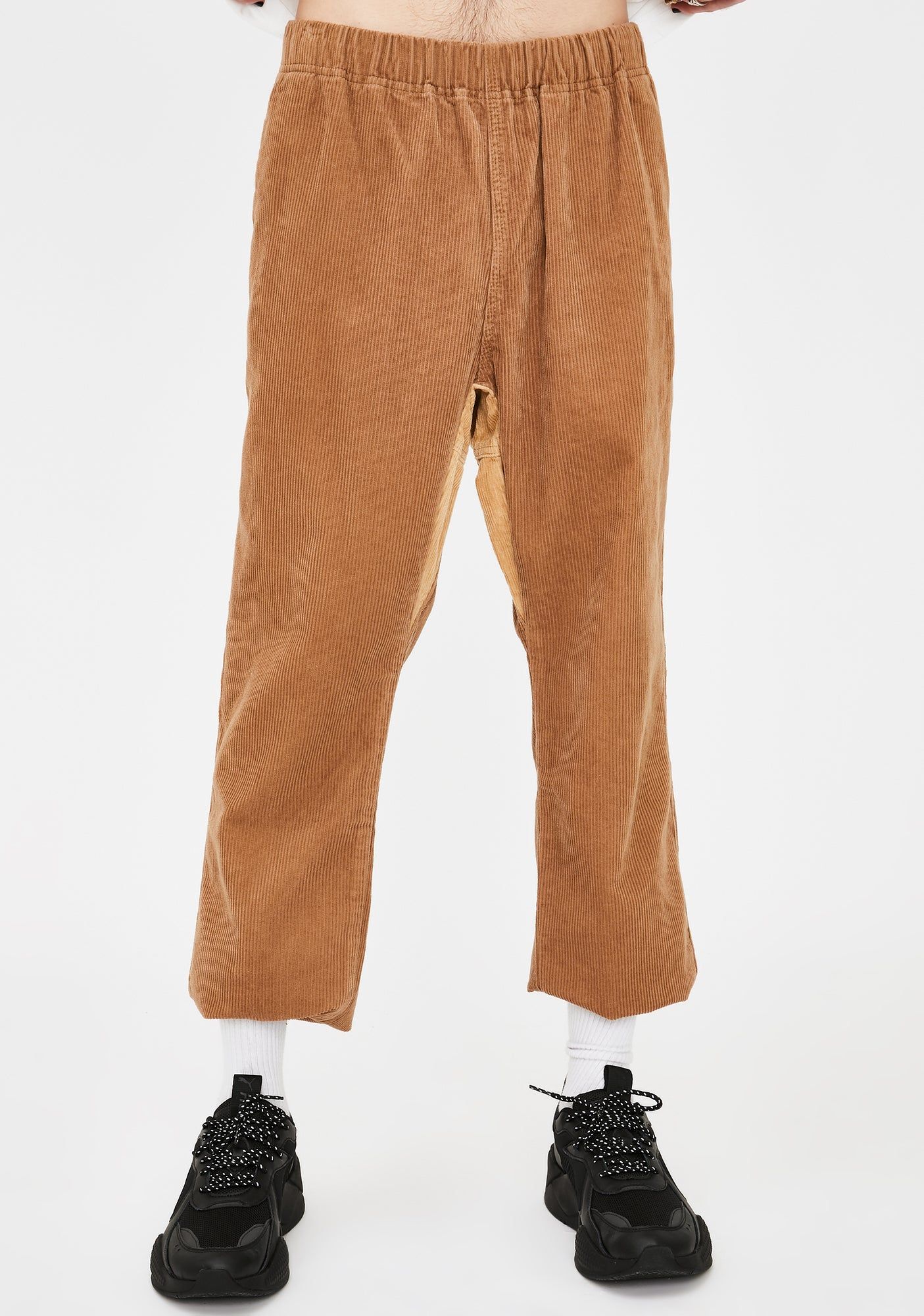 Beige Corduroy Easy Pants sold by Dolls Kill