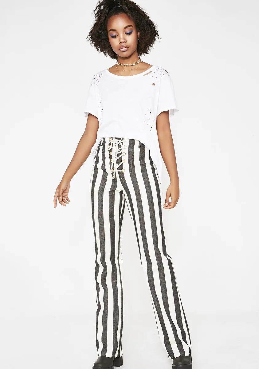 Onyx The Thelma Striped Pants sold by Dolls Kill product image thumbnail 4
