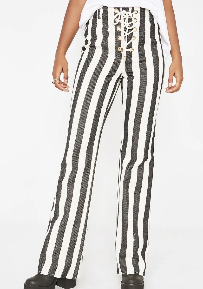 Onyx The Thelma Striped Pants sold by Dolls Kill