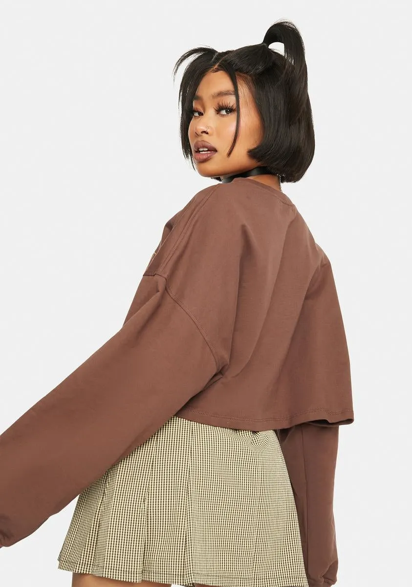 Deep Mahogany Fawly Pullover Top sold by Dolls Kill product image thumbnail 4