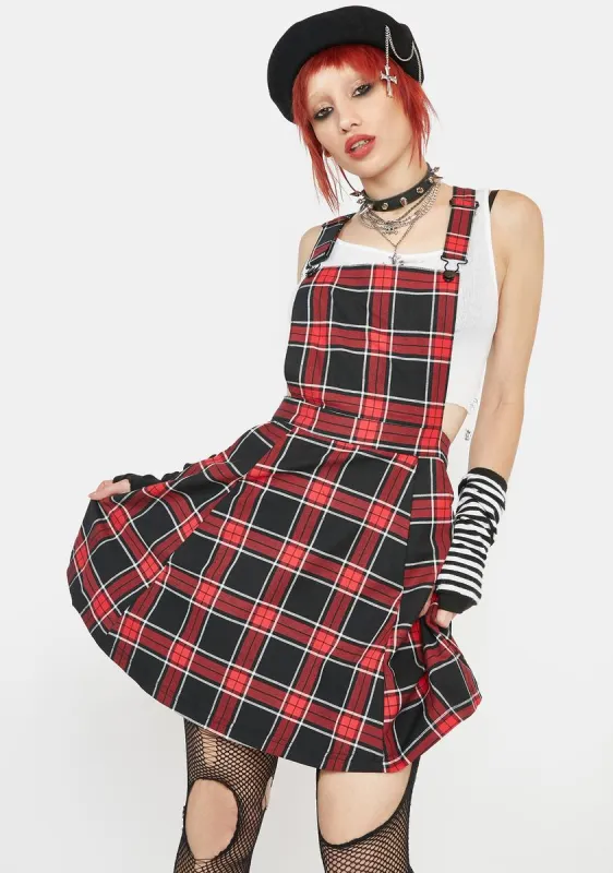 Gothic Tartan Pinafore Dress made by Dolls Kill