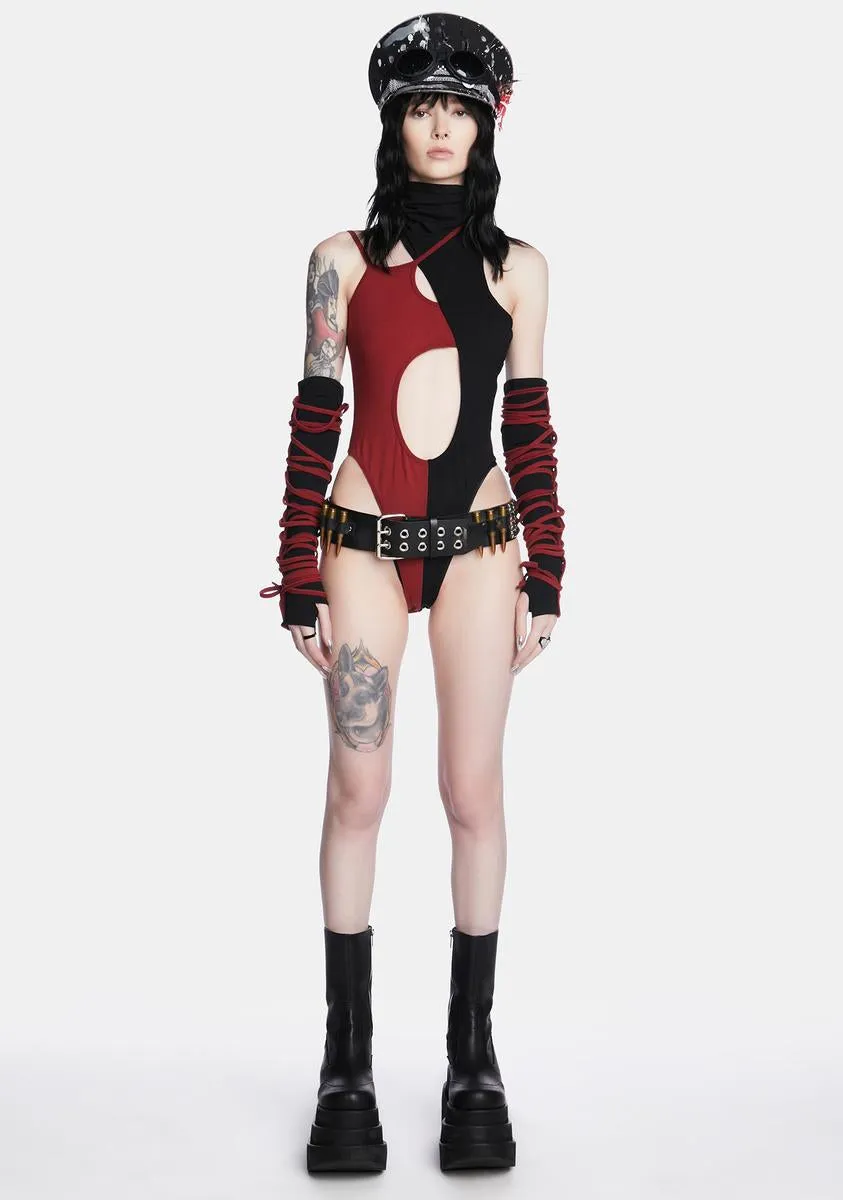 Modulation Two-Tone Bodysuit And Gloves Set sold by Dolls Kill product image thumbnail 3