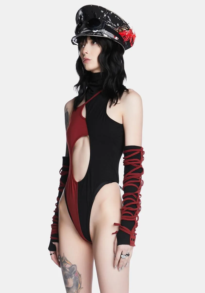 Modulation Two-Tone Bodysuit And Gloves Set sold by Dolls Kill product image thumbnail 2
