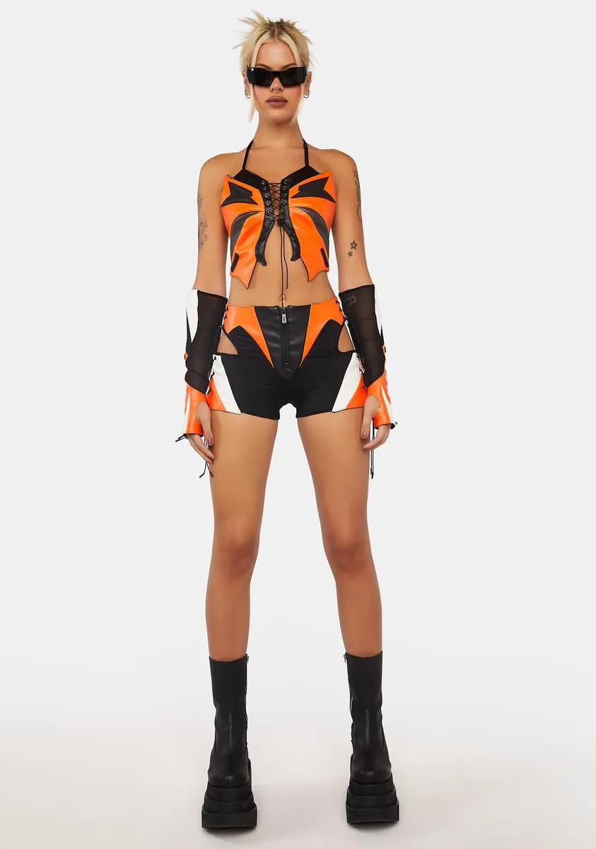 Orange Moto Butterfly Top sold by Dolls Kill product image thumbnail 2