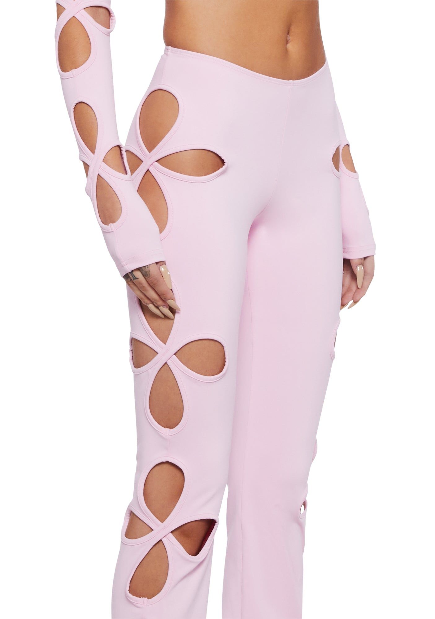 Star Child Cut-Out Pants - Pink sold by Dolls Kill product image thumbnail 5
