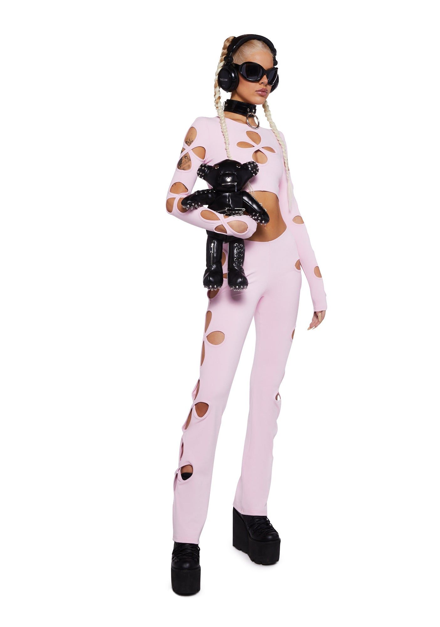 Star Child Cut-Out Pants - Pink sold by Dolls Kill product image thumbnail 2