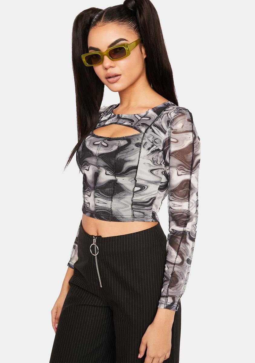 Swirl Mesh Top sold by Dolls Kill product image thumbnail 2