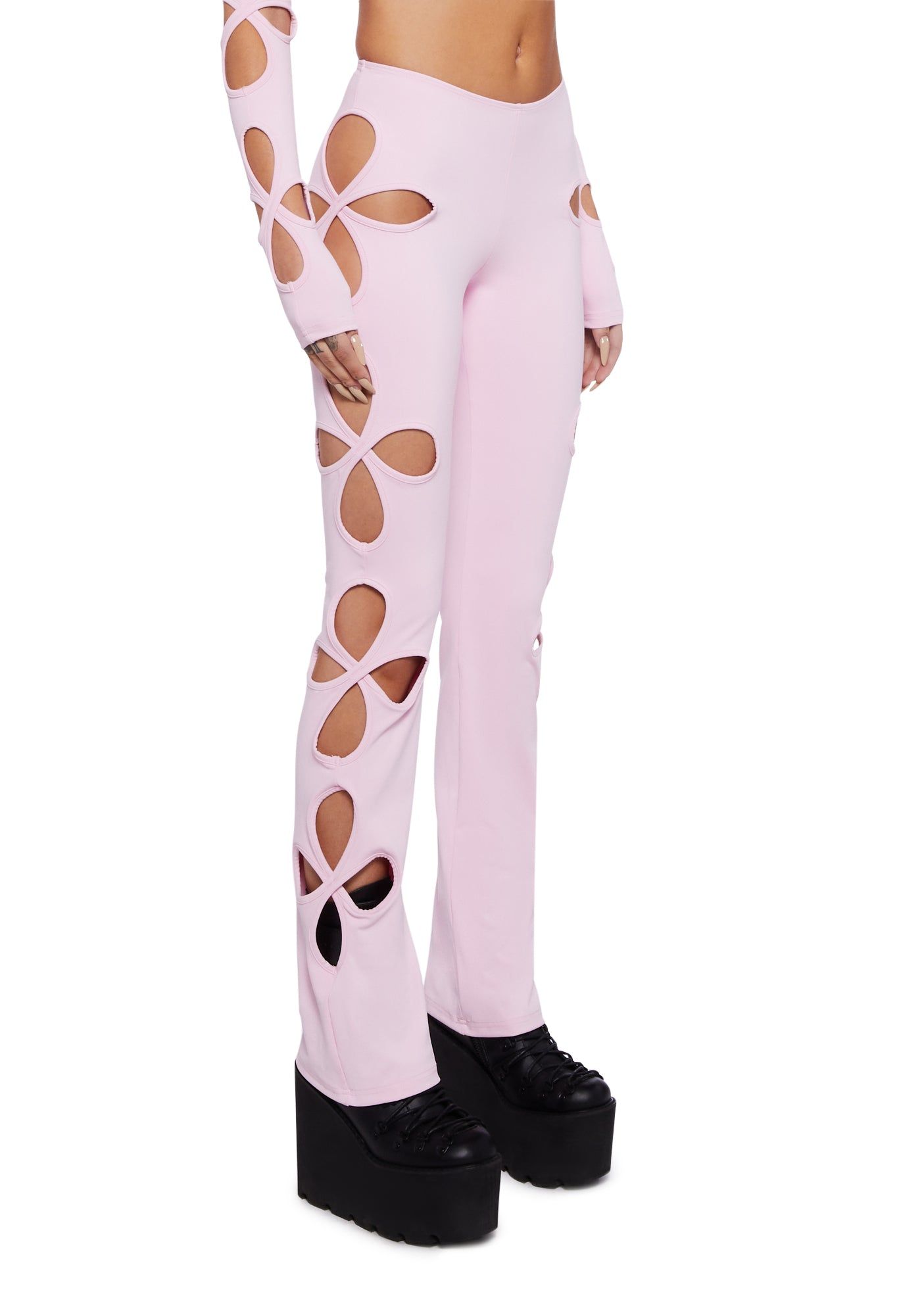 Star Child Cut-Out Pants - Pink sold by Dolls Kill product image thumbnail 3