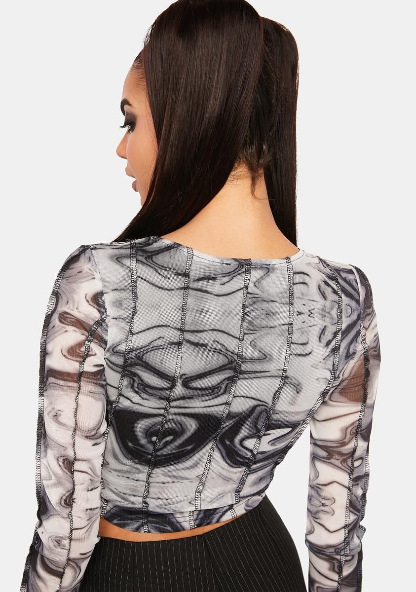 Swirl Mesh Top sold by Dolls Kill product image thumbnail 4