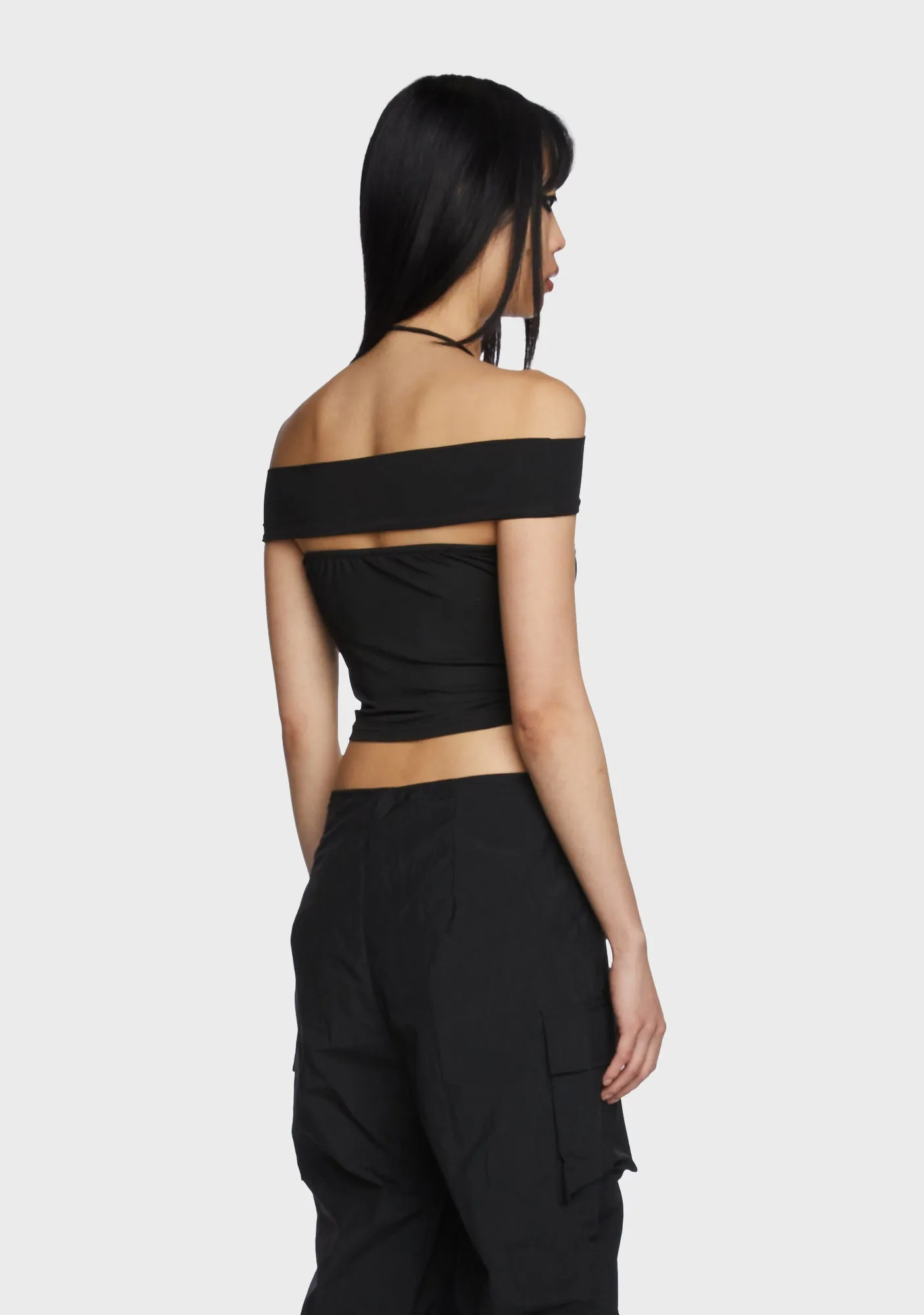 Look Again Crop Top - Black sold by Dolls Kill product image thumbnail 4