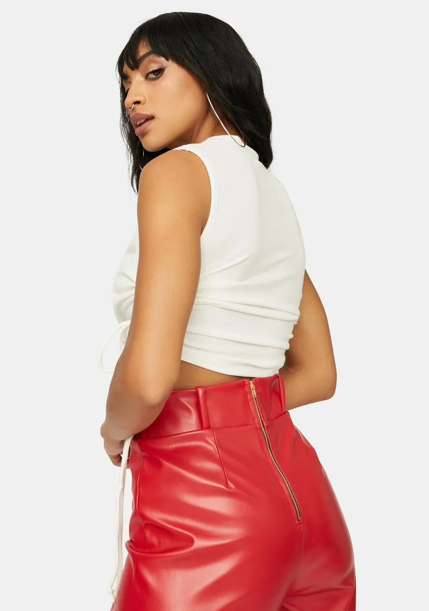 Pure Up My Confidence Side Ruched Crop Tank sold by Dolls Kill product image thumbnail 4