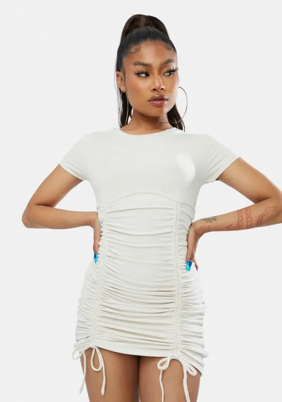 Over N Over Again Ruched Mini Dress sold by Dolls Kill