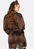 Alaia Chocolate Brown Caged Kimono sold by Dolls Kill