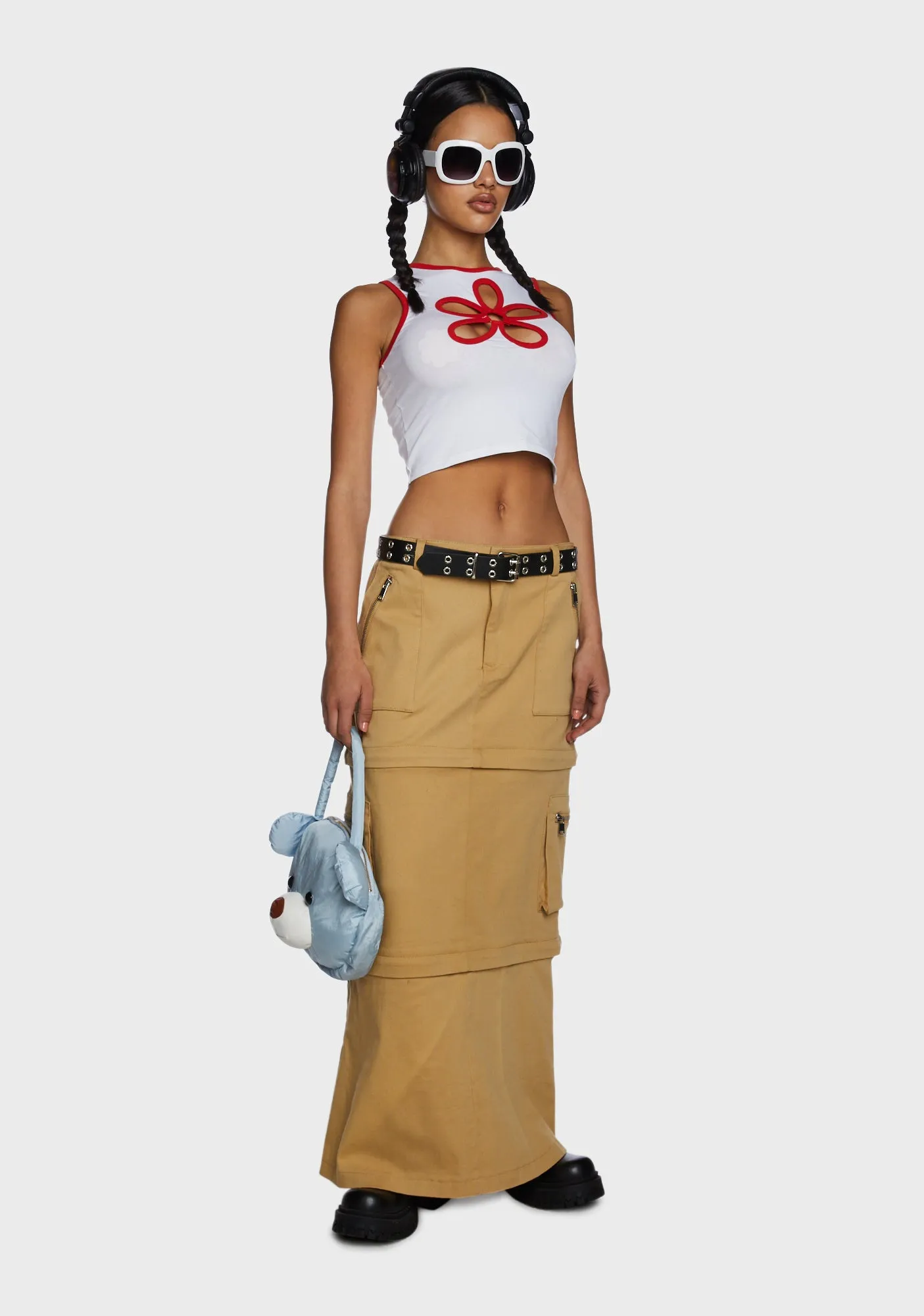 Flower Cut Out Crop Top sold by Dolls Kill product image thumbnail 2