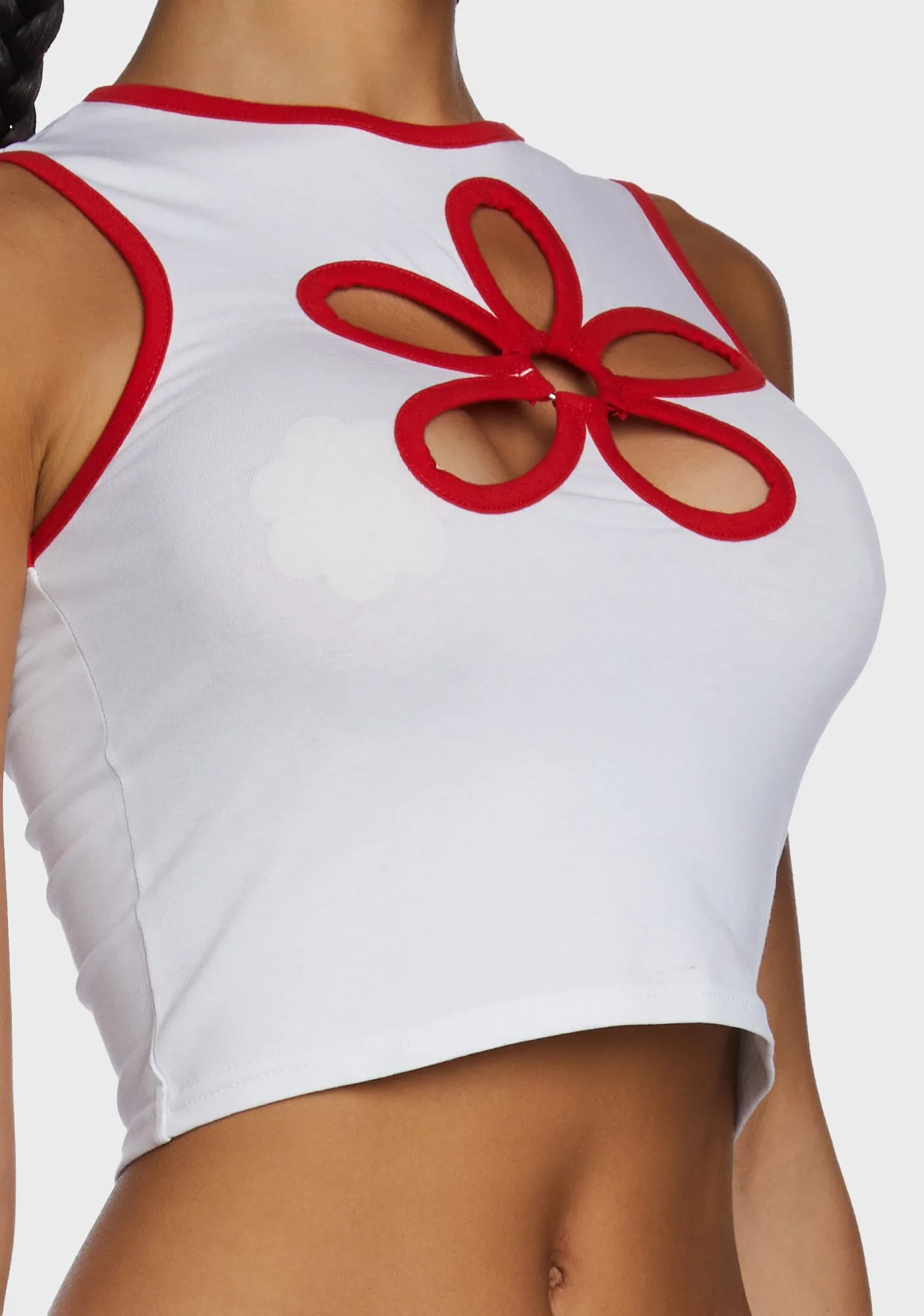 Flower Cut Out Crop Top sold by Dolls Kill product image thumbnail 5