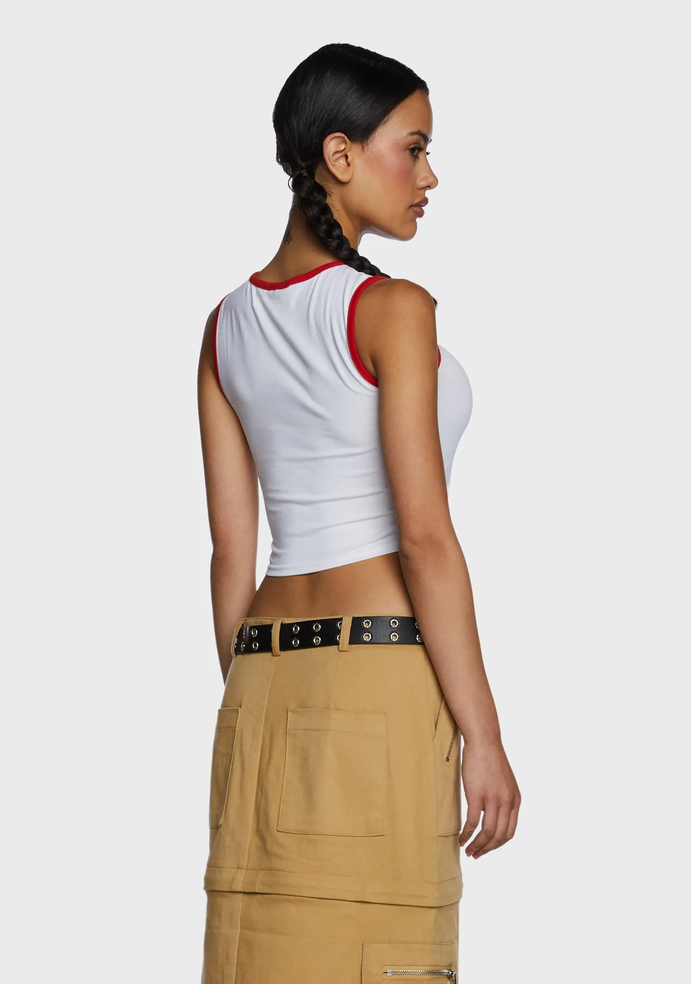 Flower Cut Out Crop Top sold by Dolls Kill product image thumbnail 4