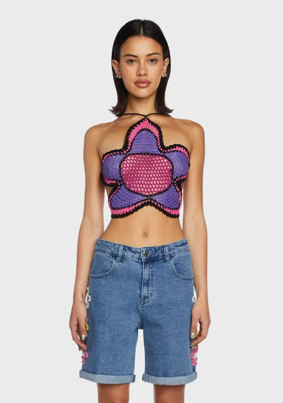 Ditch Day Crochet Top sold by Dolls Kill