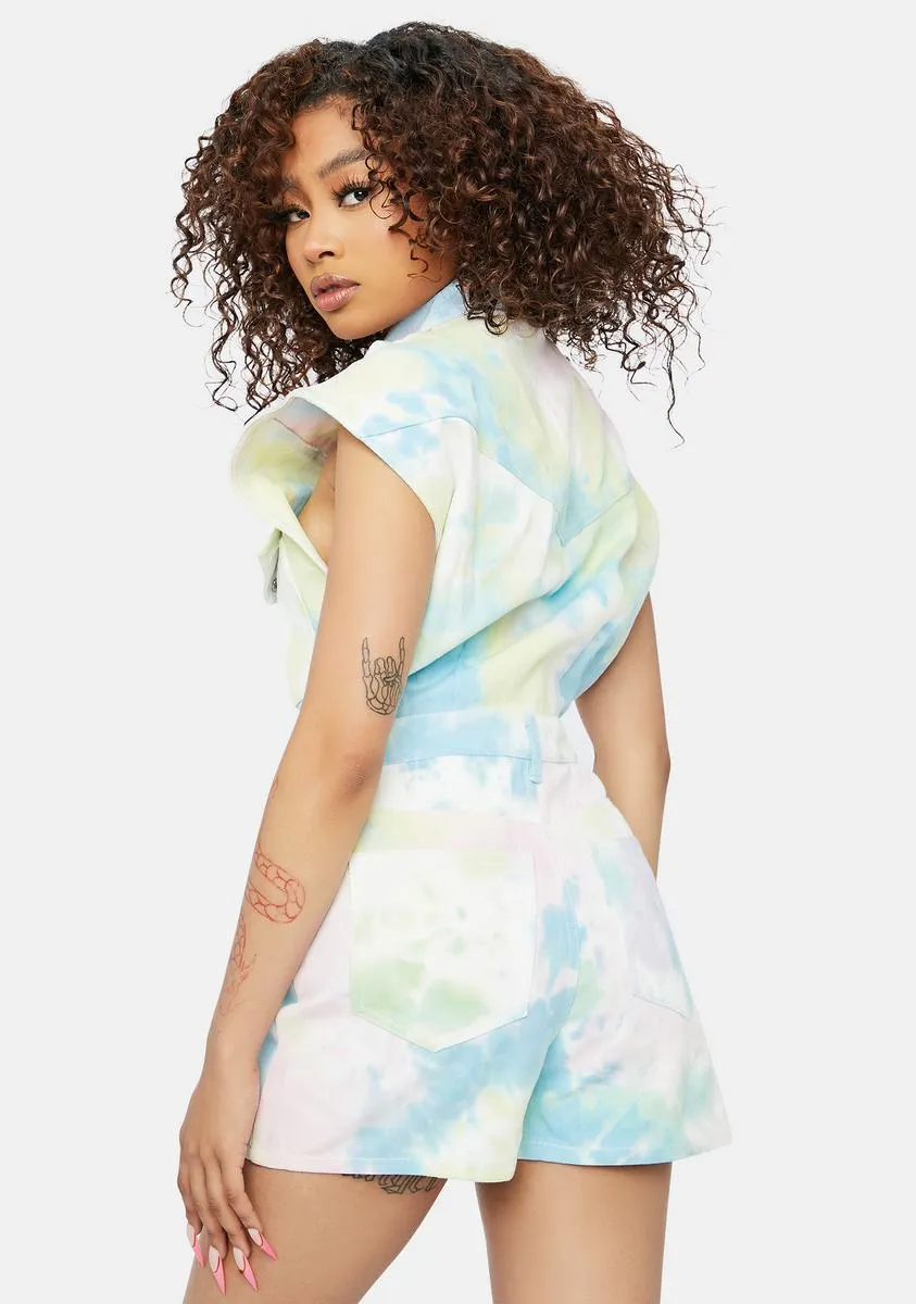 Tie Dye Utility Romper sold by Dolls Kill product image thumbnail 4