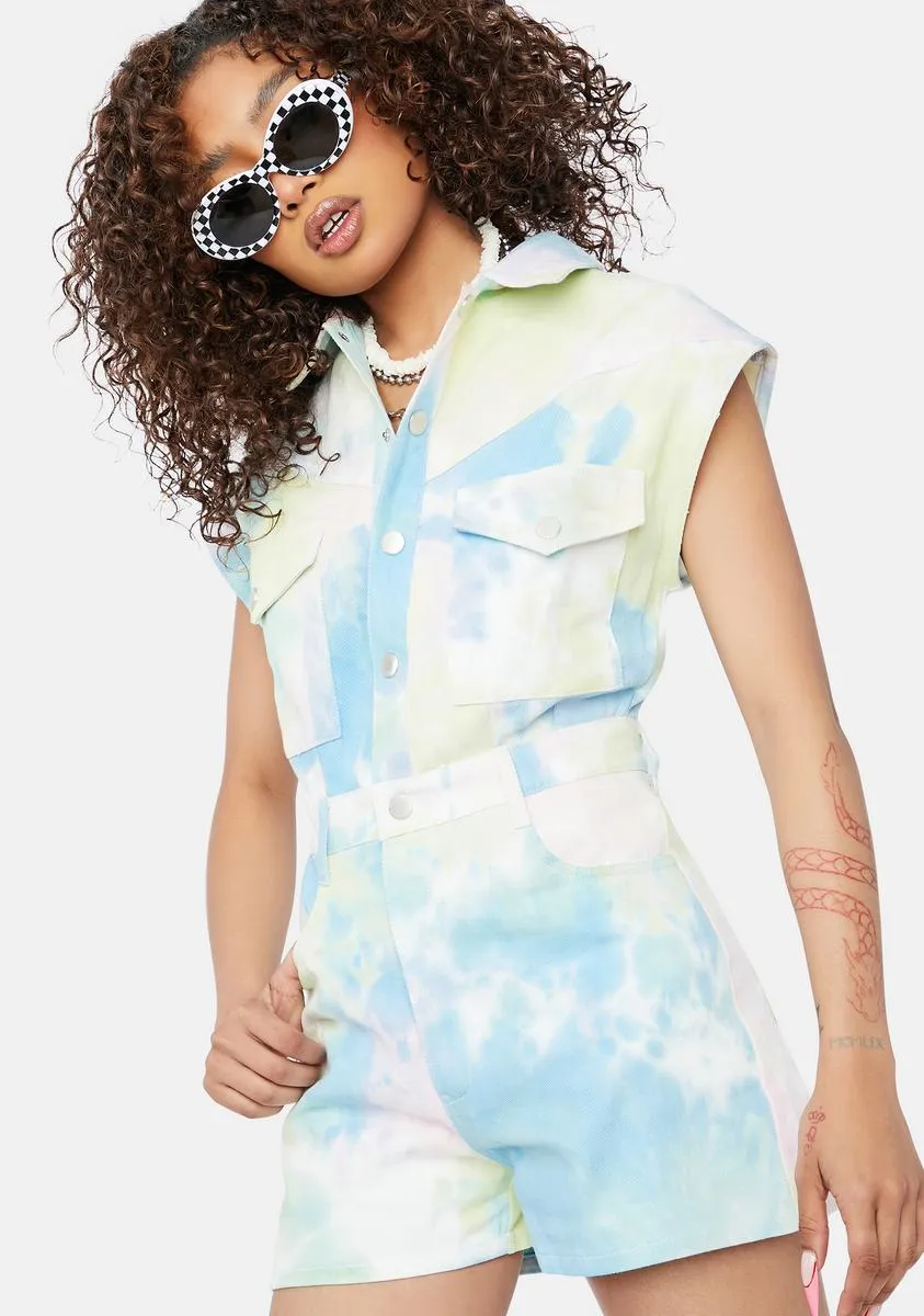 Tie Dye Utility Romper sold by Dolls Kill product image thumbnail 2