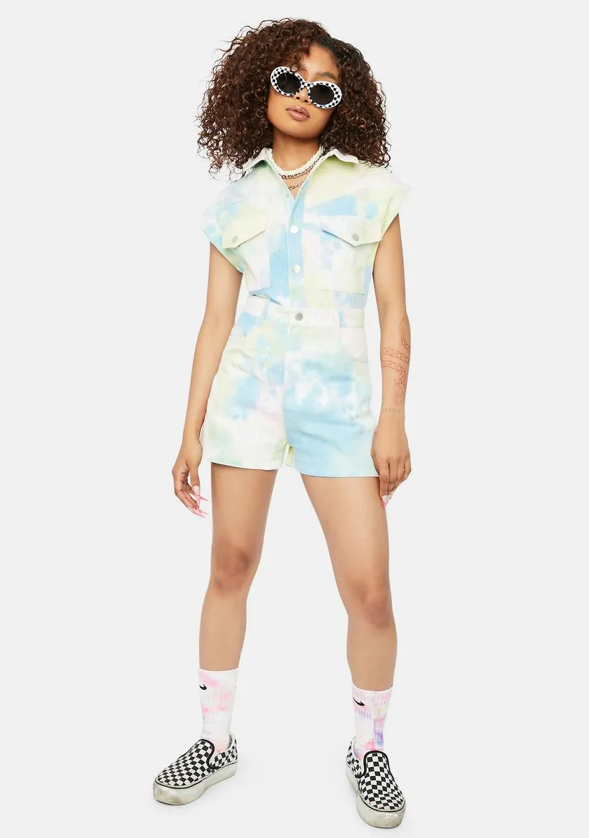 Tie Dye Utility Romper sold by Dolls Kill product image thumbnail 3